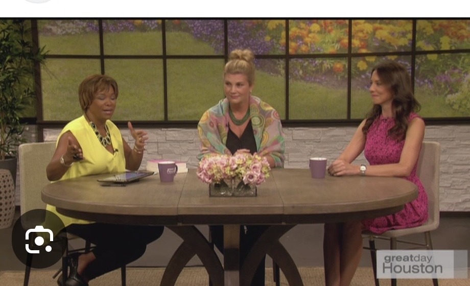 Dr Gabrielle Morrissey as a studio guest for a Great Day Houston sex talk segment