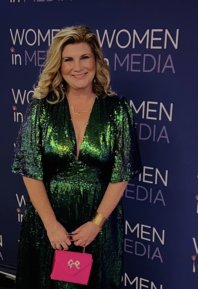 Dr Gabrielle Morrissey on the media wall at a Women in Media national event