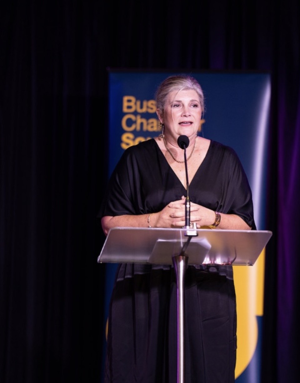 Dr Gabrielle Morrissey speaking at a business chamber event